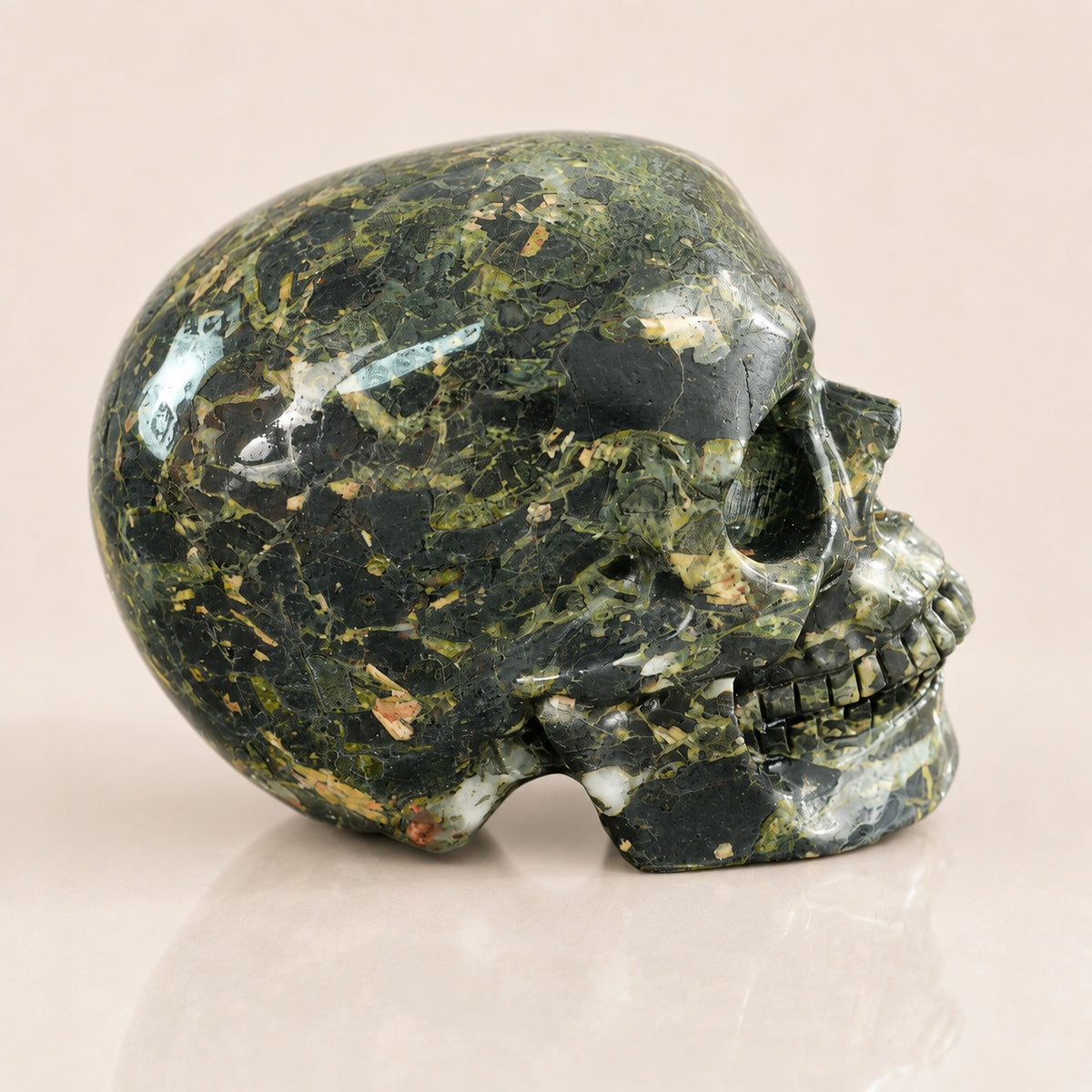 4.5-inch Plum Blossom Jade Skull