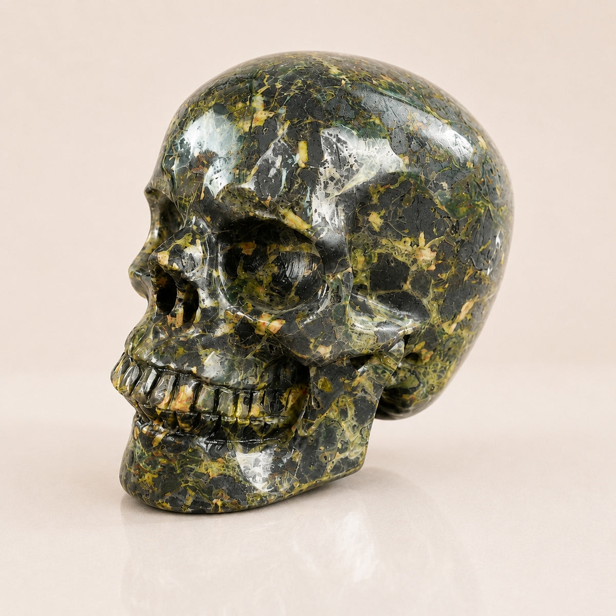 4.5-inch Plum Blossom Jade Skull