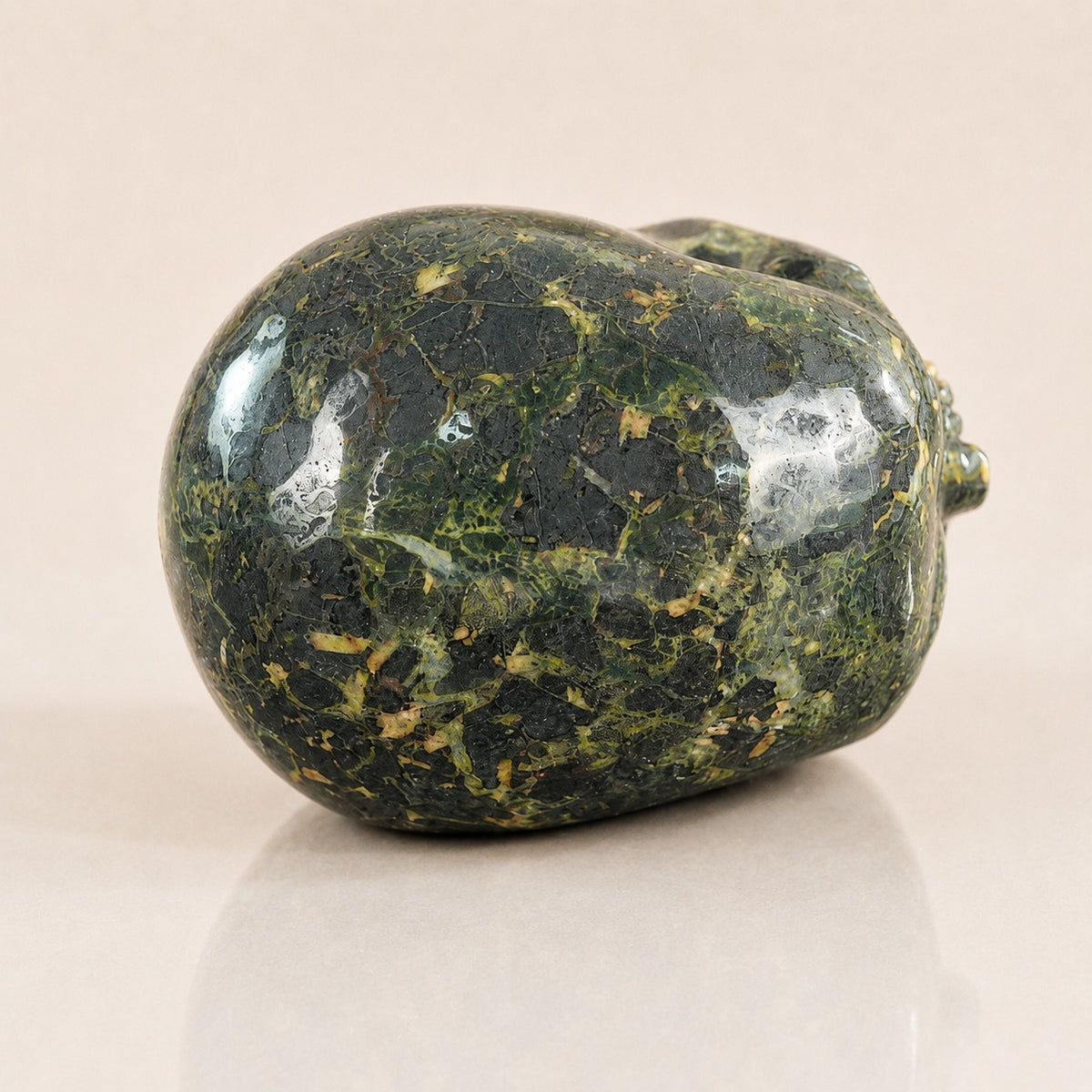 4.5-inch Plum Blossom Jade Skull