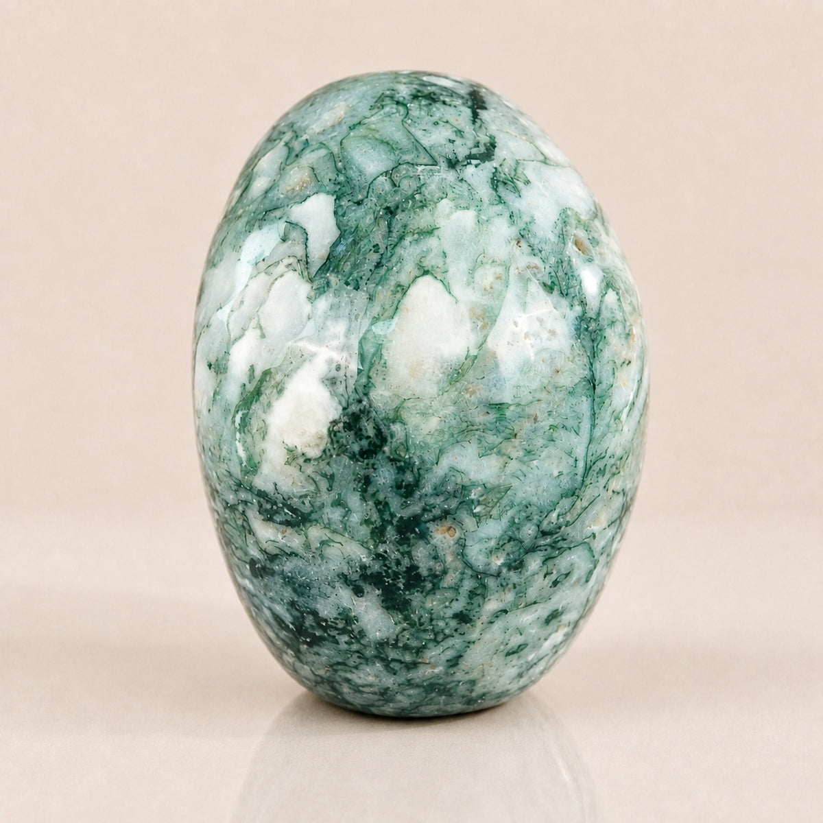 4.5-inch Moss Agate Skull