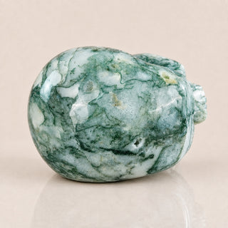 4.5-inch Moss Agate Skull