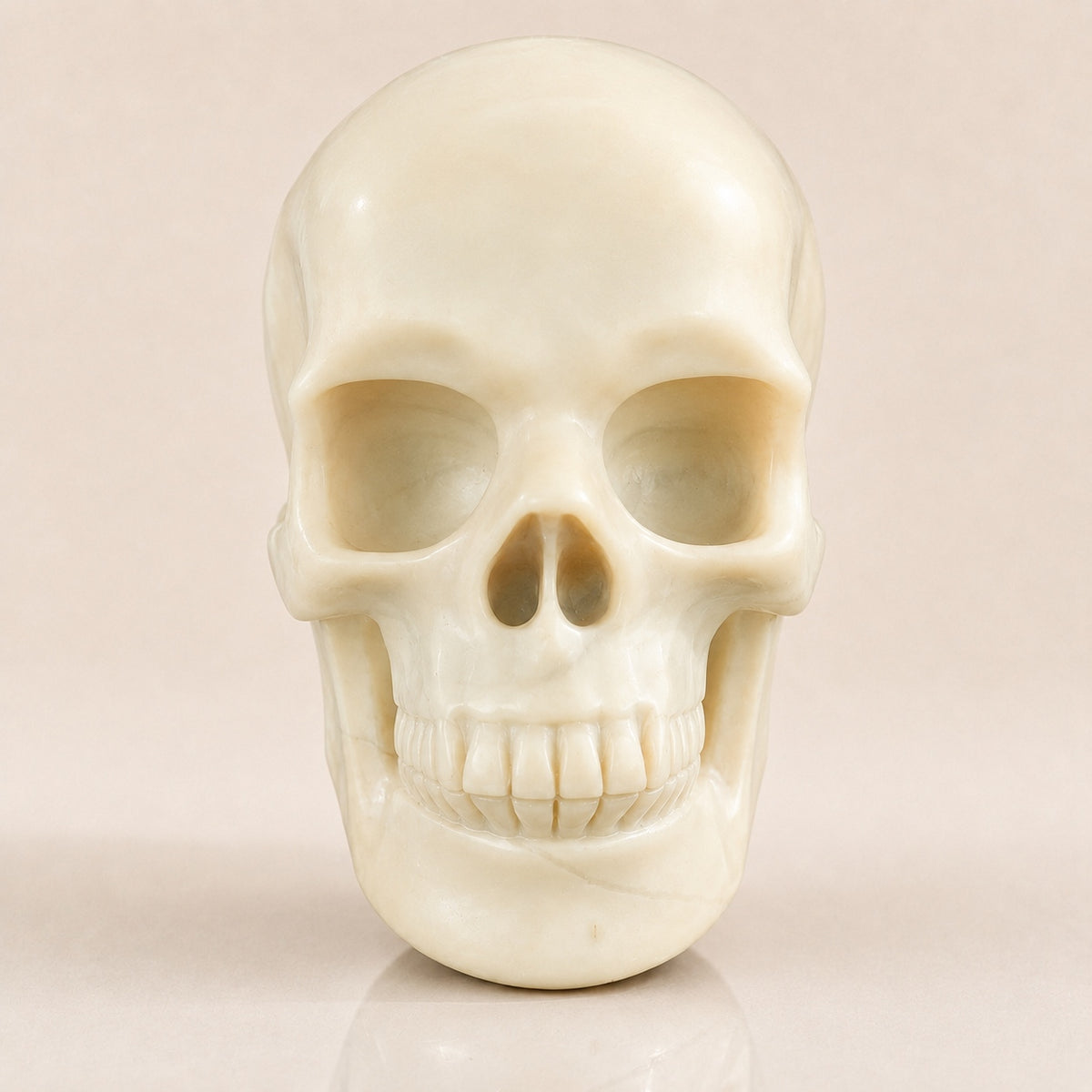 4.5-inch Ivory Jade Skull