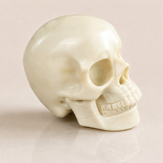 4.5-inch Ivory Jade Skull