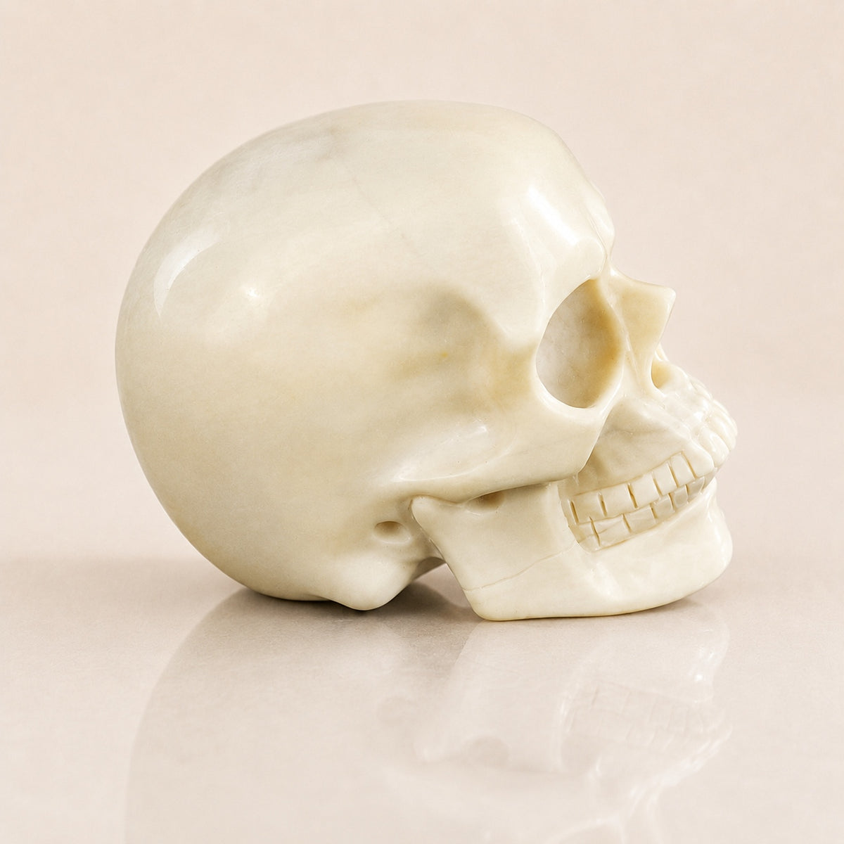 4.5-inch Ivory Jade Skull