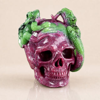 Schlange & Totenkopf mit Rubinen & Smaragden