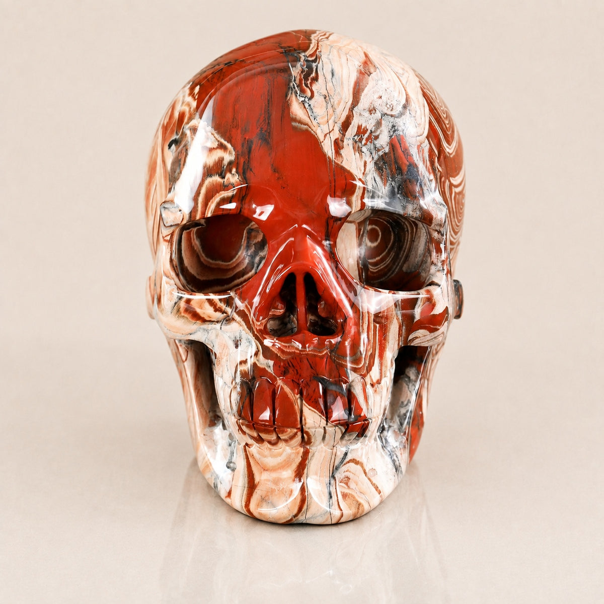 Roter Jaspis riesiger Totenkopf