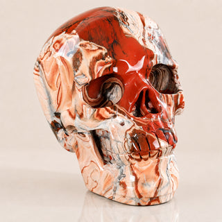 Roter Jaspis riesiger Totenkopf