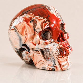 Roter Jaspis riesiger Totenkopf