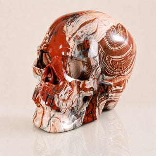 Roter Jaspis riesiger Totenkopf