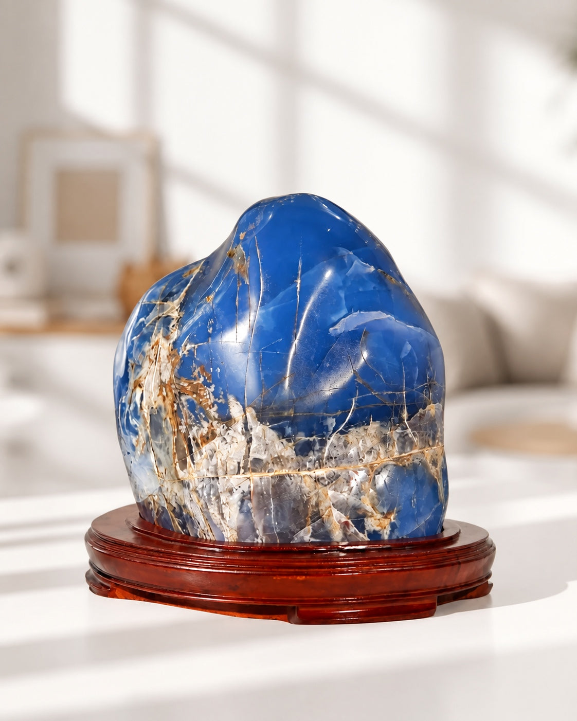 Blue Chalcedony Polished Stone