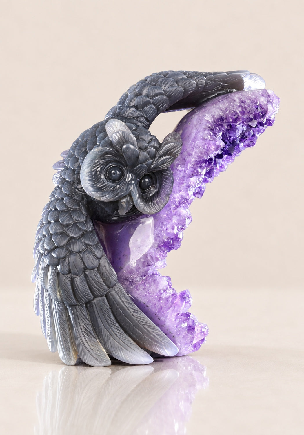 Amethyst Owl Geode
