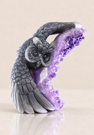 Amethyst Owl Geode