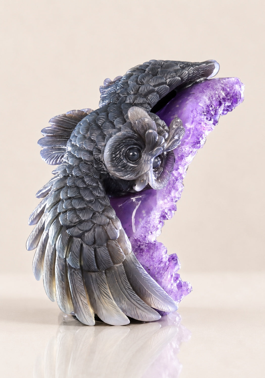 Amethyst Owl Geode