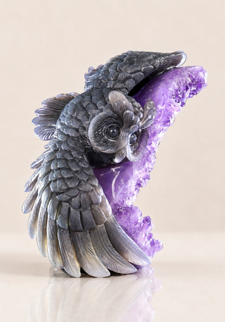 Amethyst Owl Geode