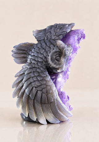 Amethyst Owl Geode