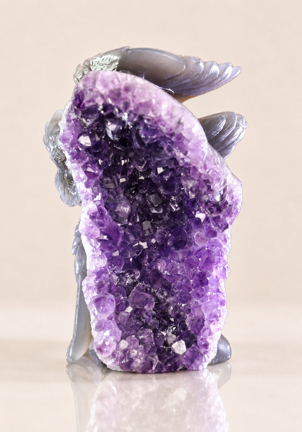 Amethyst Owl Geode