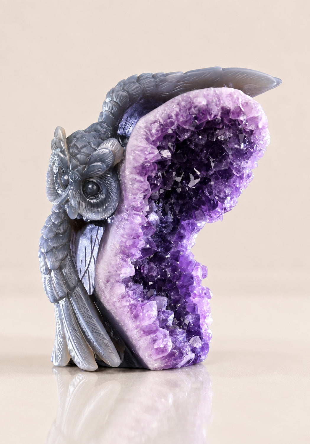 Amethyst Owl Geode