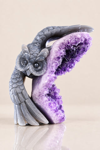 Amethyst Owl Geode