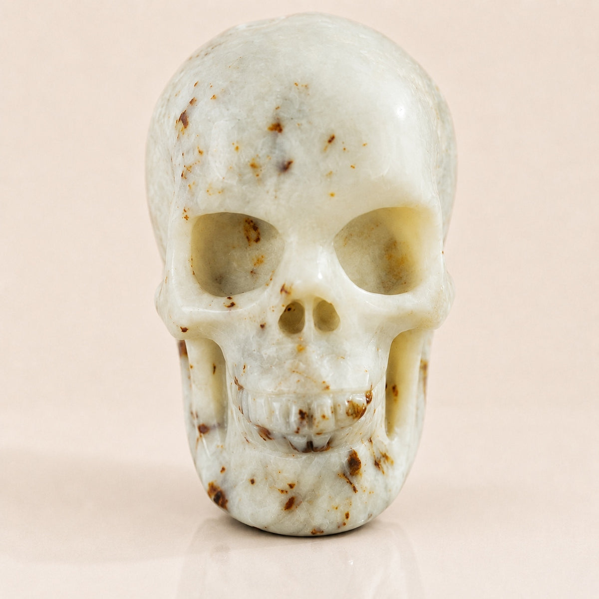 2.2-inch White Opal Skull