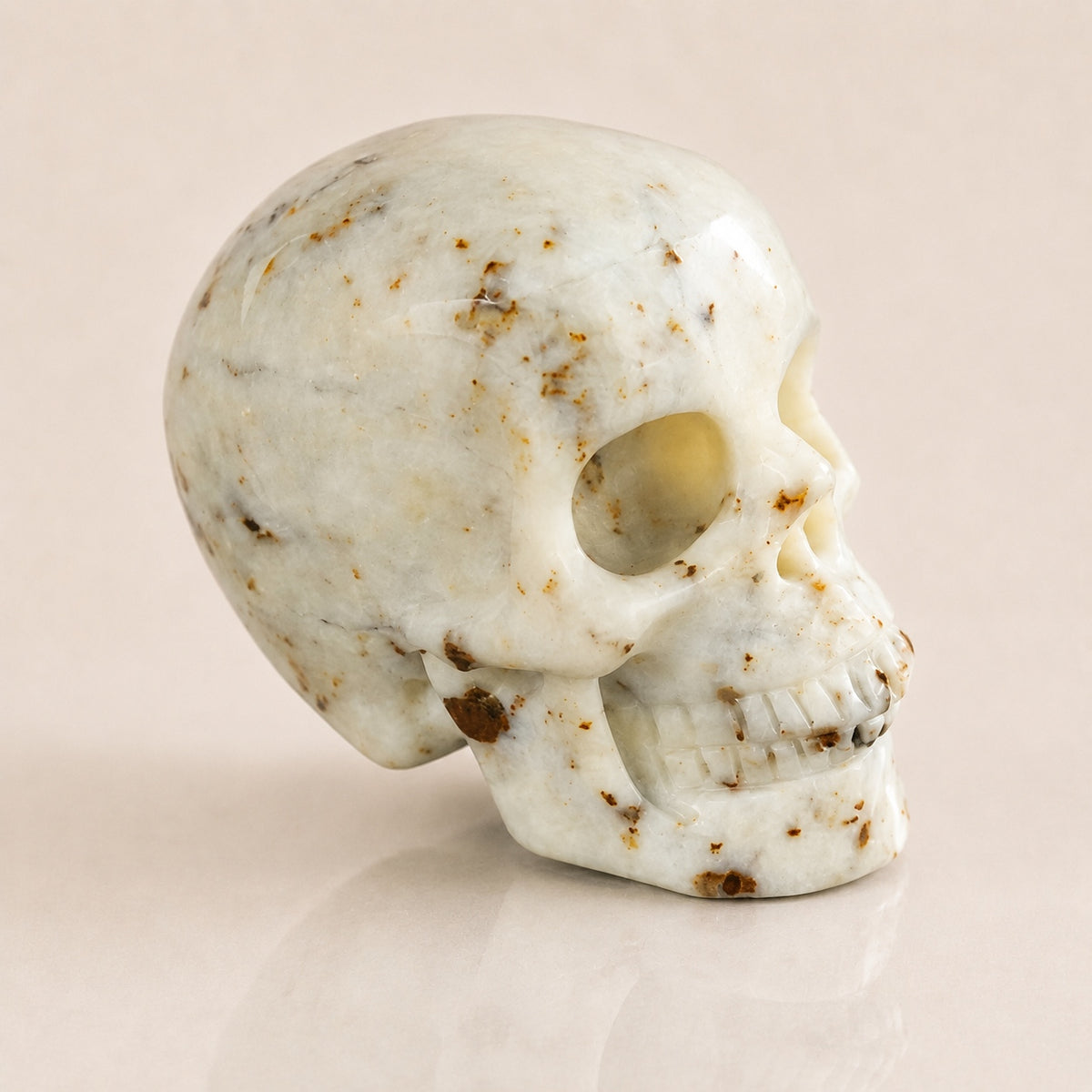 2.2-inch White Opal Skull