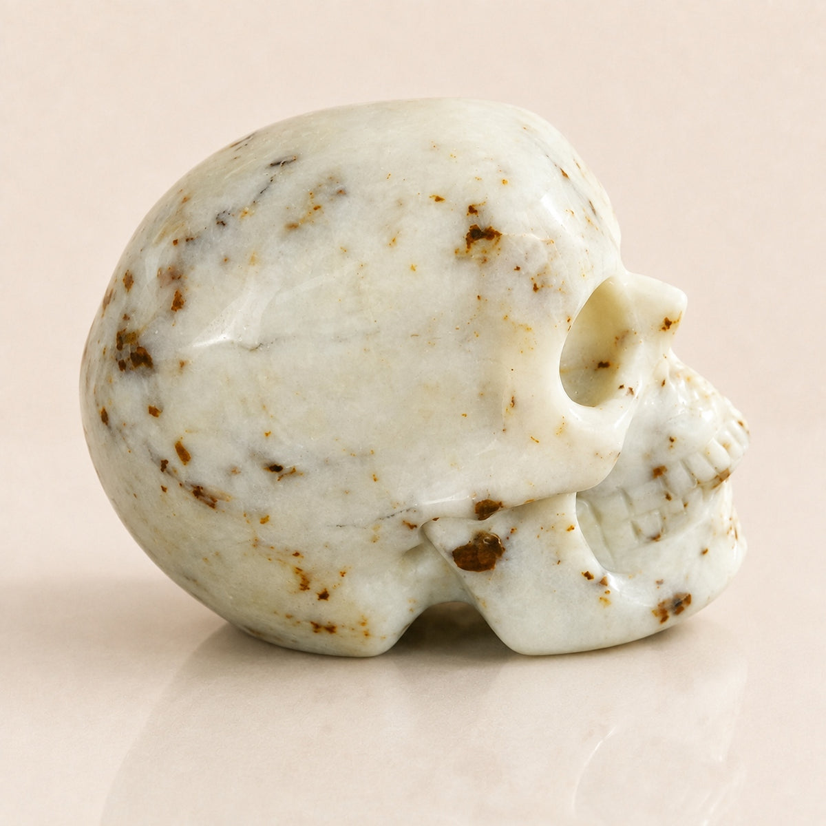 2.2-inch White Opal Skull