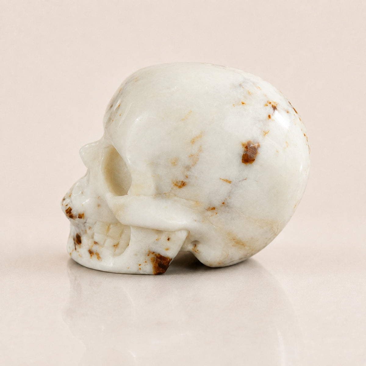 2.2-inch White Opal Skull