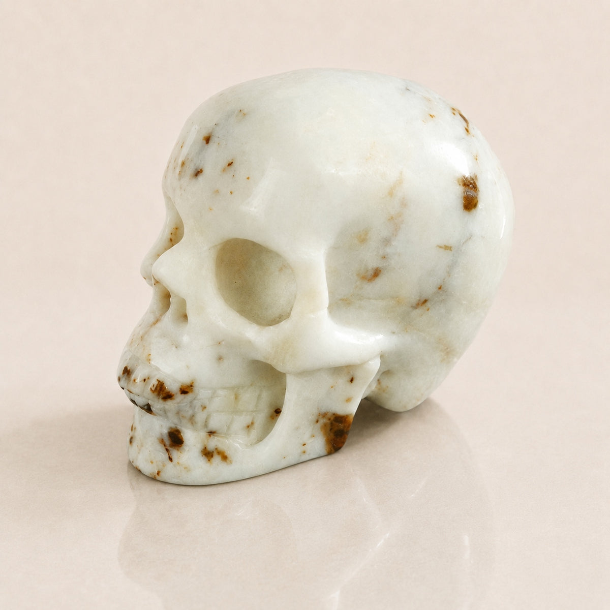 2.2-inch White Opal Skull