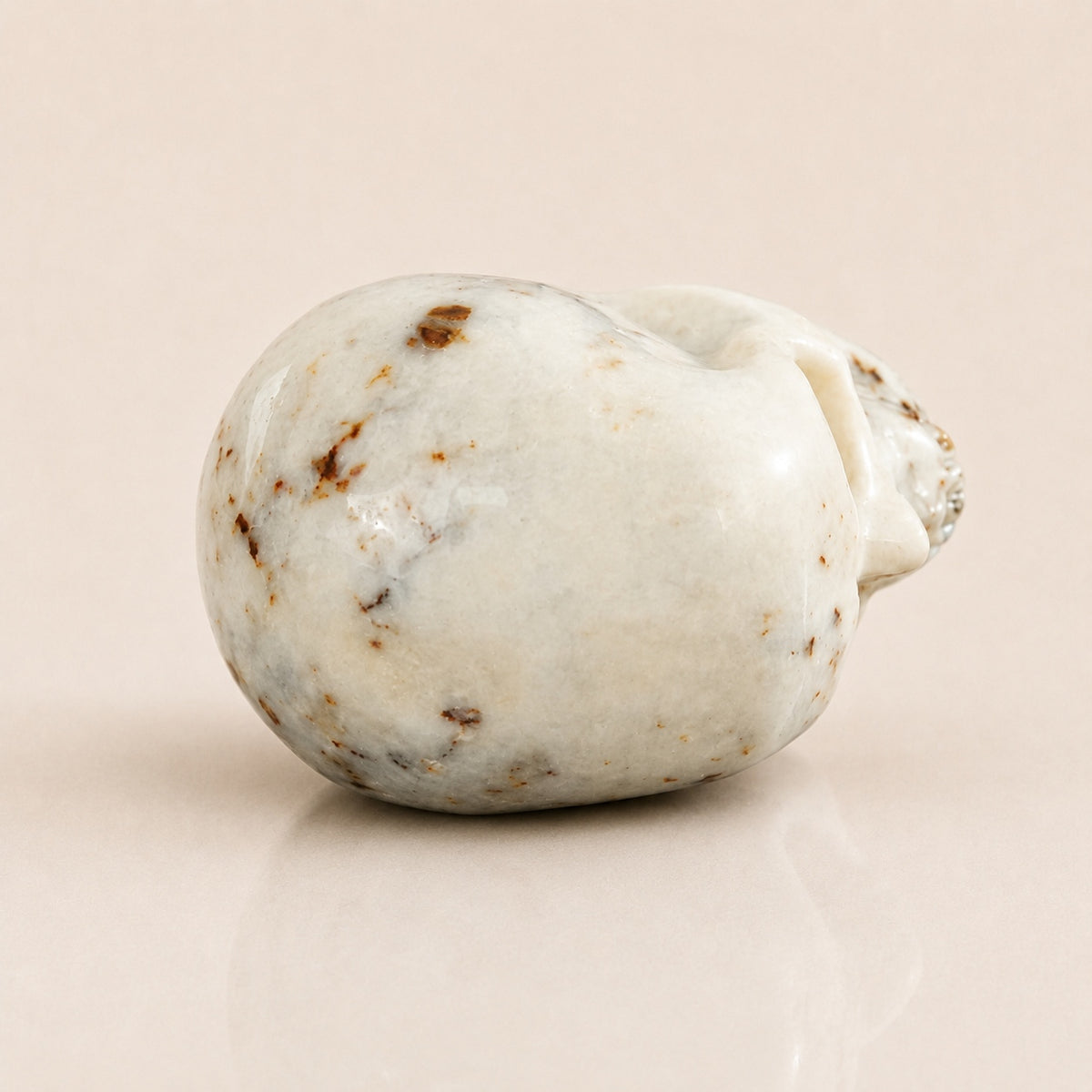 2.2-inch White Opal Skull