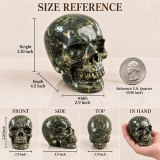 4.5-inch Plum Blossom Jade Skull