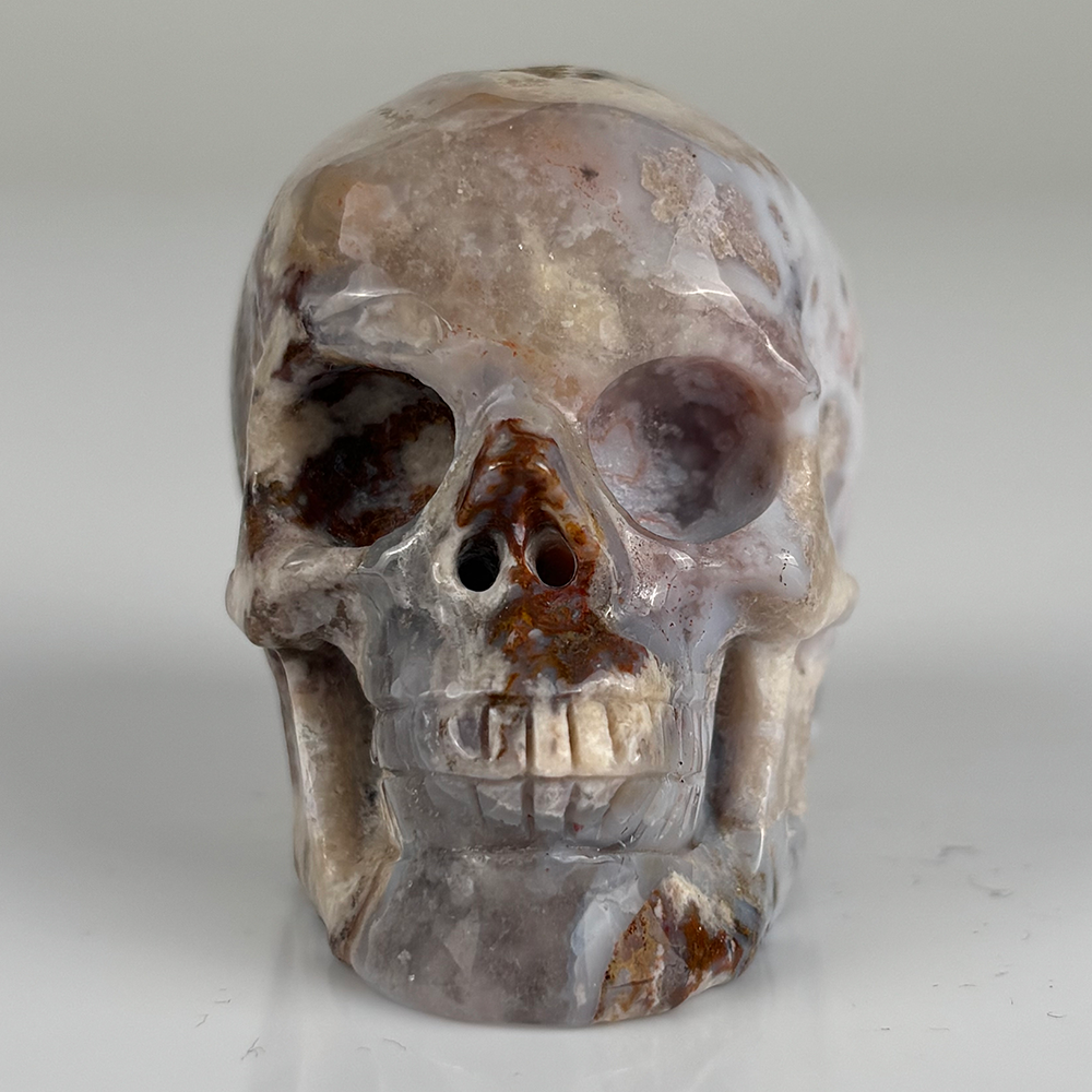 2 Inch Blue Flower Agate Crystal Skull – Skull — view 7