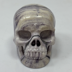 3 inch Purple Peacock Stone Crystal Skull - Gemstone — view 7