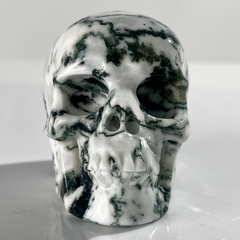 3 Inch Moss Agate Crystal Skull — view 7