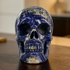 4.5 inch Lapis Lazuli Crystal Skull — view 8