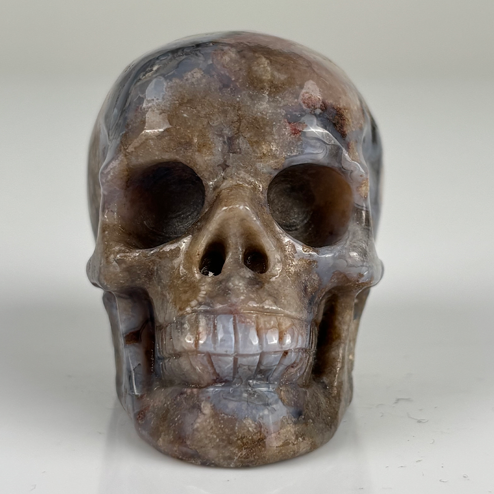 2 Inch Blue Flower Agate Crystal Skull – Skull — view 7