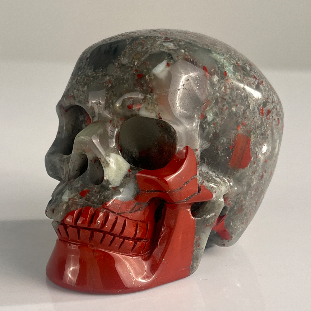 3 Inch African Bloodstone Crystal Skull — view 2