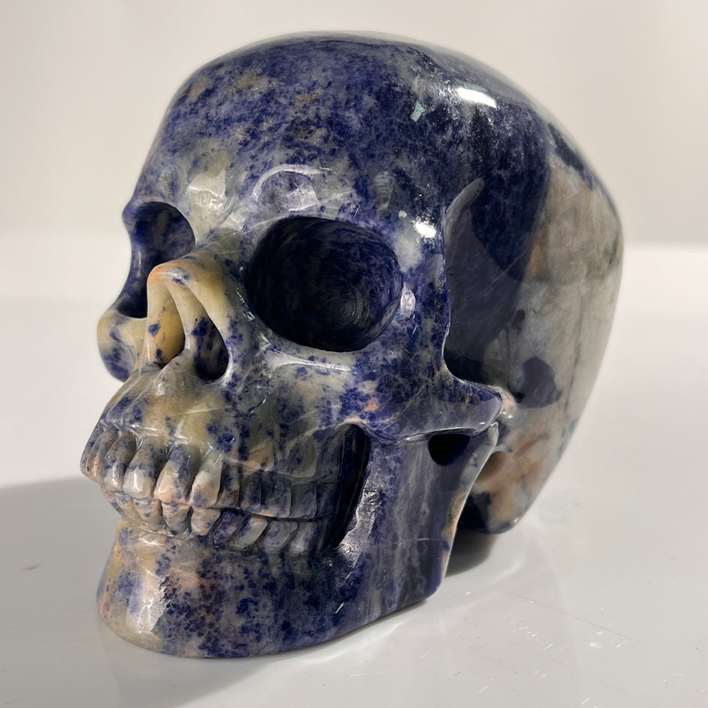 4.5 Inch Blue Lace Agate Crystal Skull — view 3