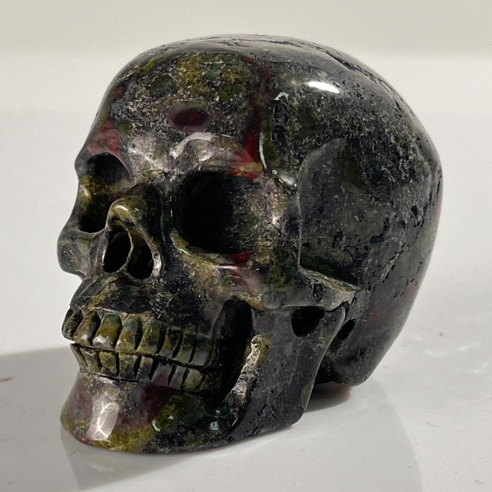 2 Inch Dragon Bloodstone Crystal Skull – Skull — view 6