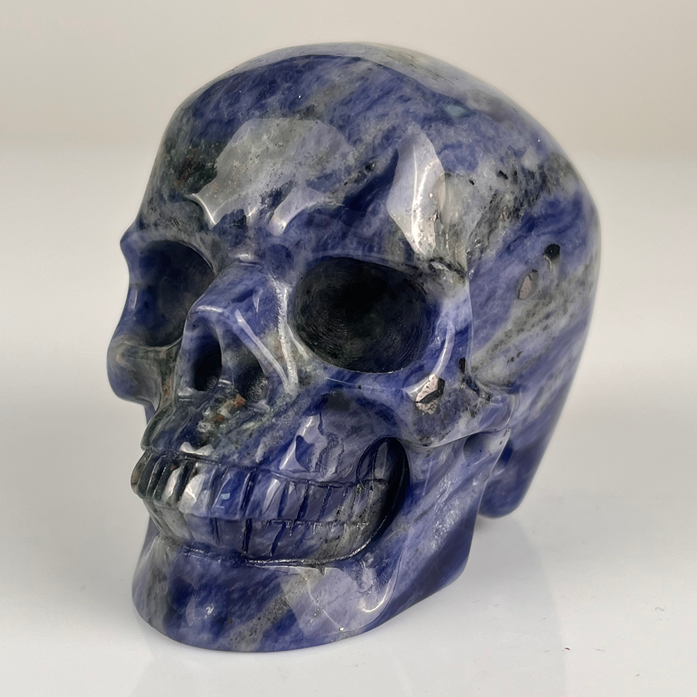 3 Inch Blue Lace Agate Crystal Skull – Gemstone — view 2