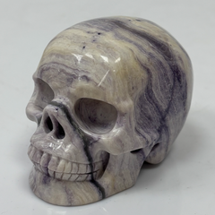 3 inch Purple Peacock Stone Crystal Skull - Gemstone — view 2