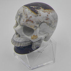 3 Inch Red Crazy Lace Agate Crystal Skull — view 5