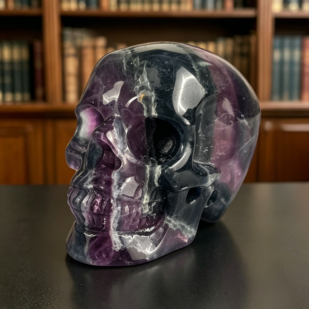 4.5 Inch Fluorite Crystal Skull — view 7
