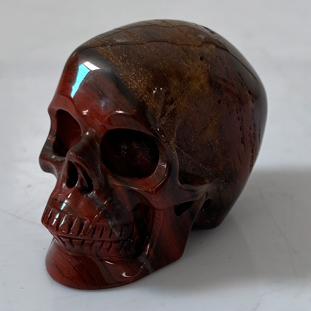 2 Inch Red Jasper Crystal Skull — view 6