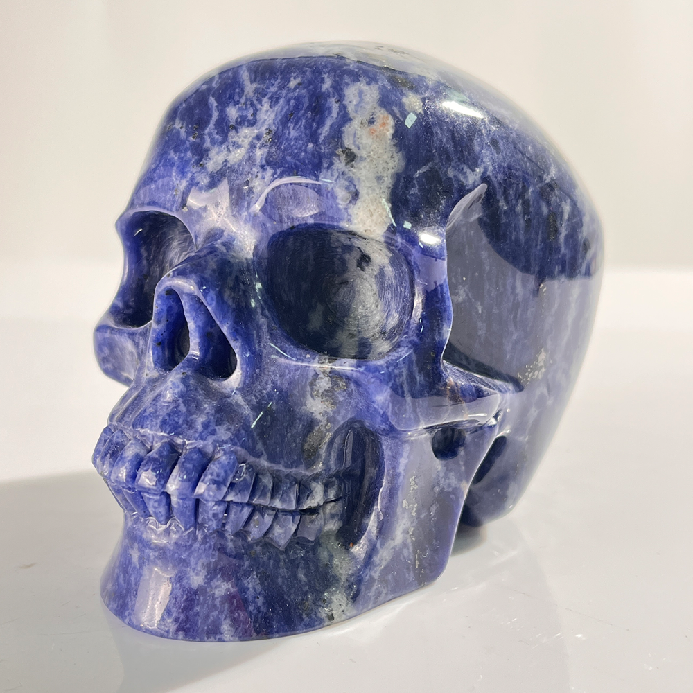 4.5 Inch Blue Lace Agate Crystal Skull — view 6