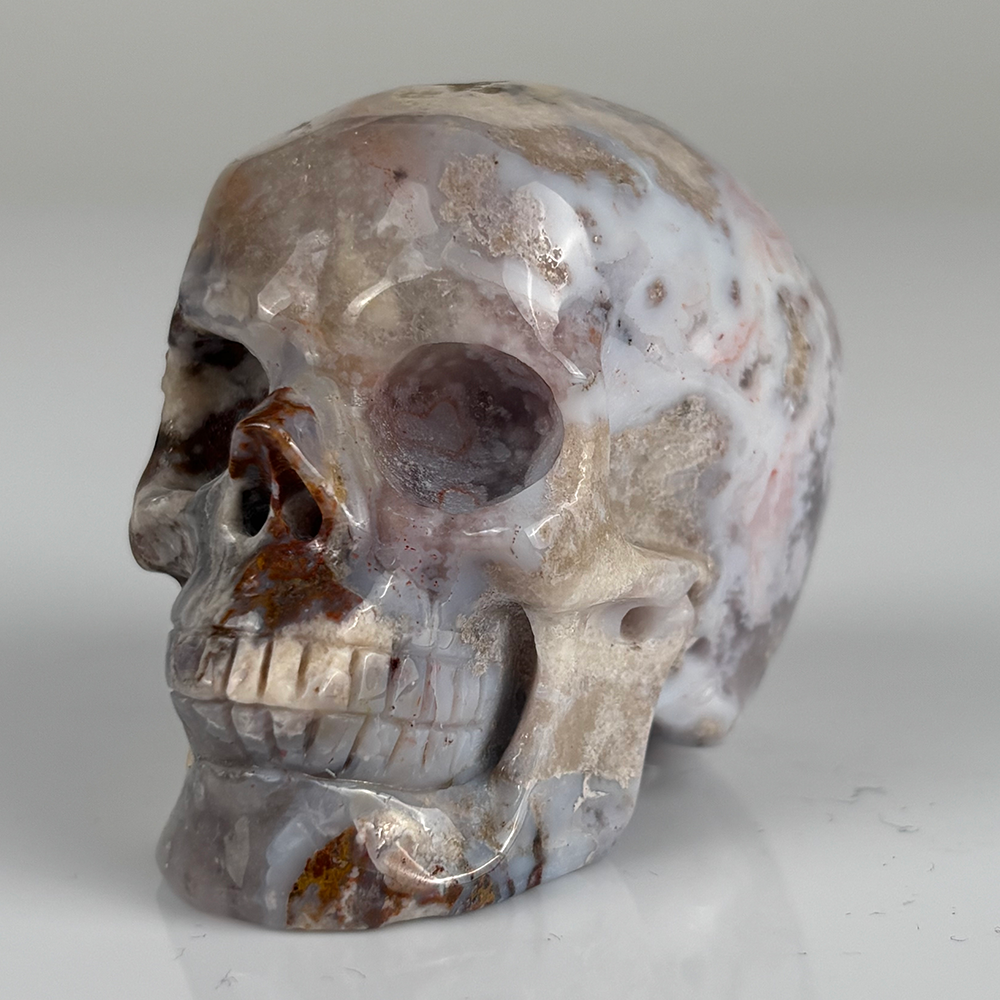 2 Inch Blue Flower Agate Crystal Skull – Skull — view 6