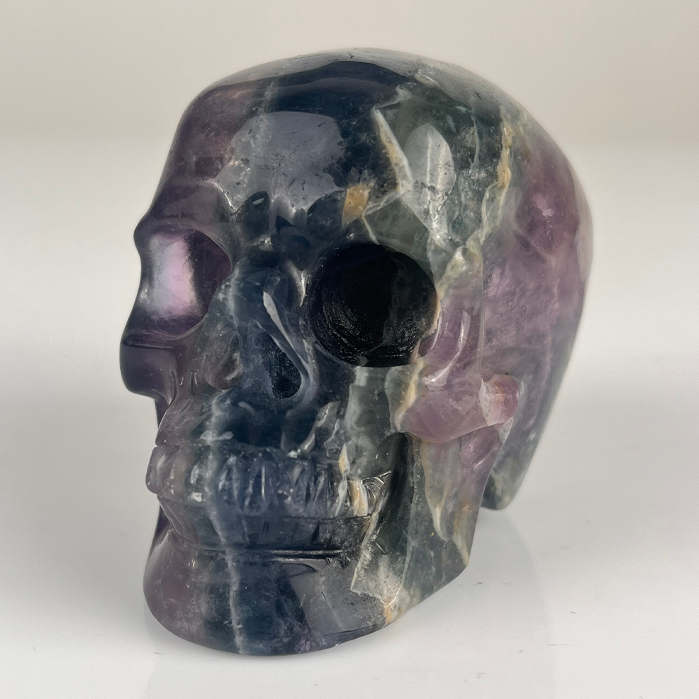 3 Inch Fluorite Crystal Skull — view 3