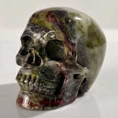 3 Inch Dragon Bloodstone Crystal Skull — view 4