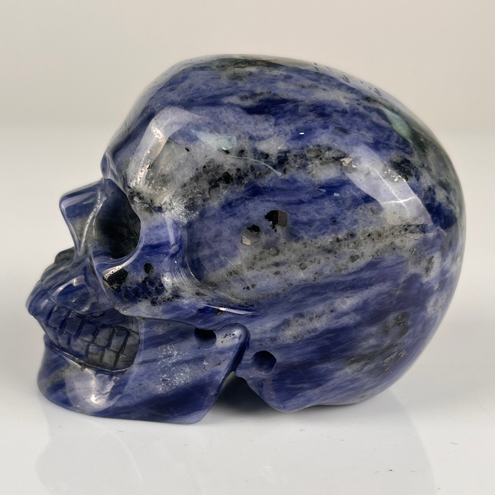 3 Inch Blue Lace Agate Crystal Skull – Gemstone — view 3