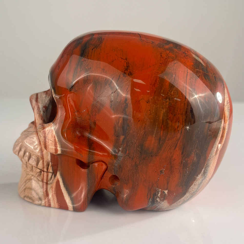 4.5 Inch Red Jasper Crystal Skull — view 3