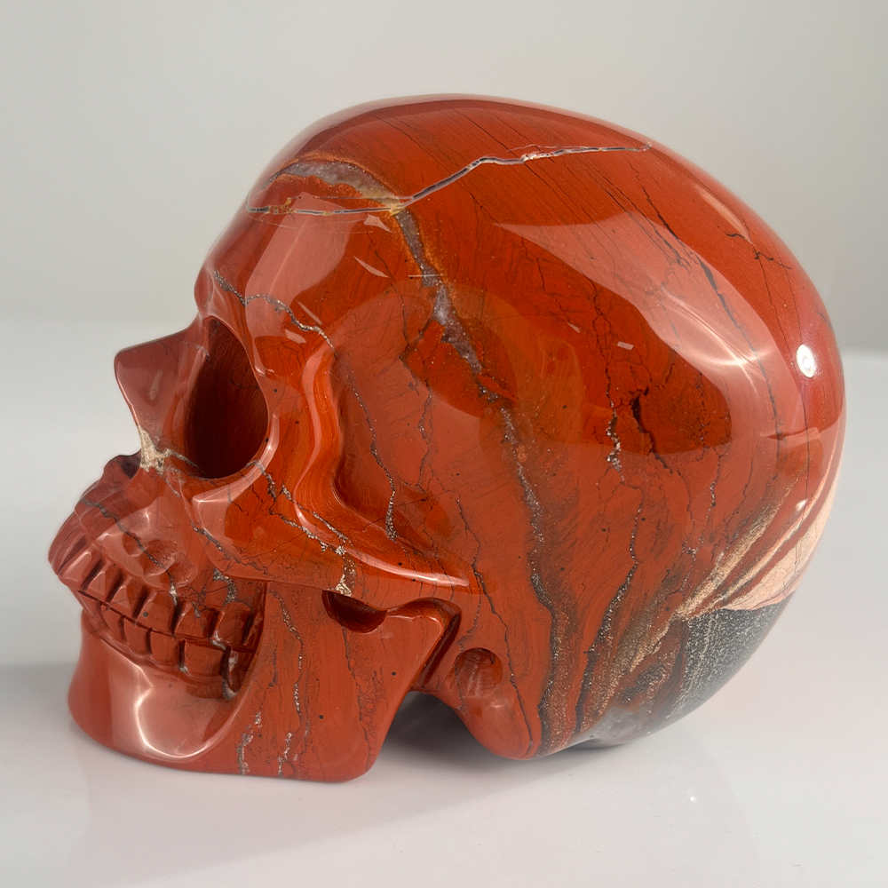 4.5 Inch Red Jasper Crystal Skull — view 3