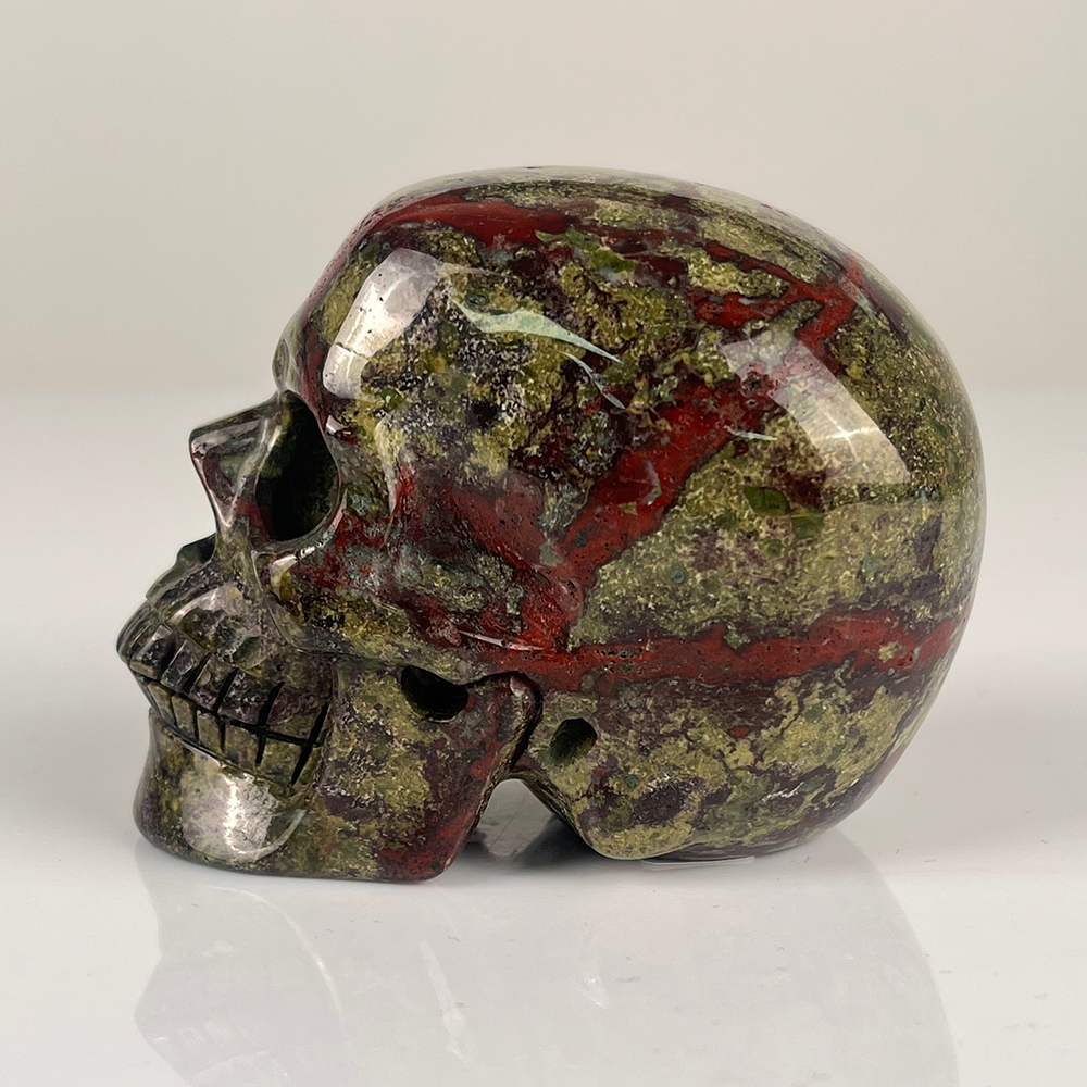 3 Inch Dragon Bloodstone Crystal Skull — view 6